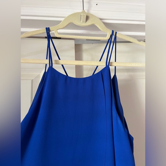 Sugar + L!ps Royal Blue A-line Mini Corset Back Dress - Picture 3 of 8